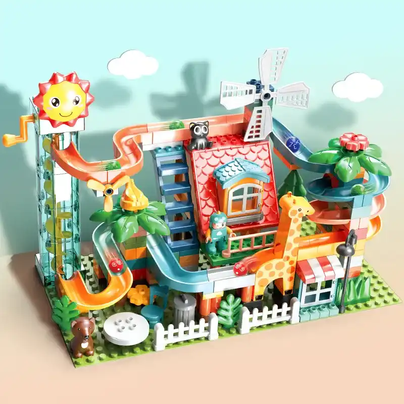 اسباب بازی لگو سرسره توپ به همراه بالابر 255 تکه  فیلو FEELO کد FL1141