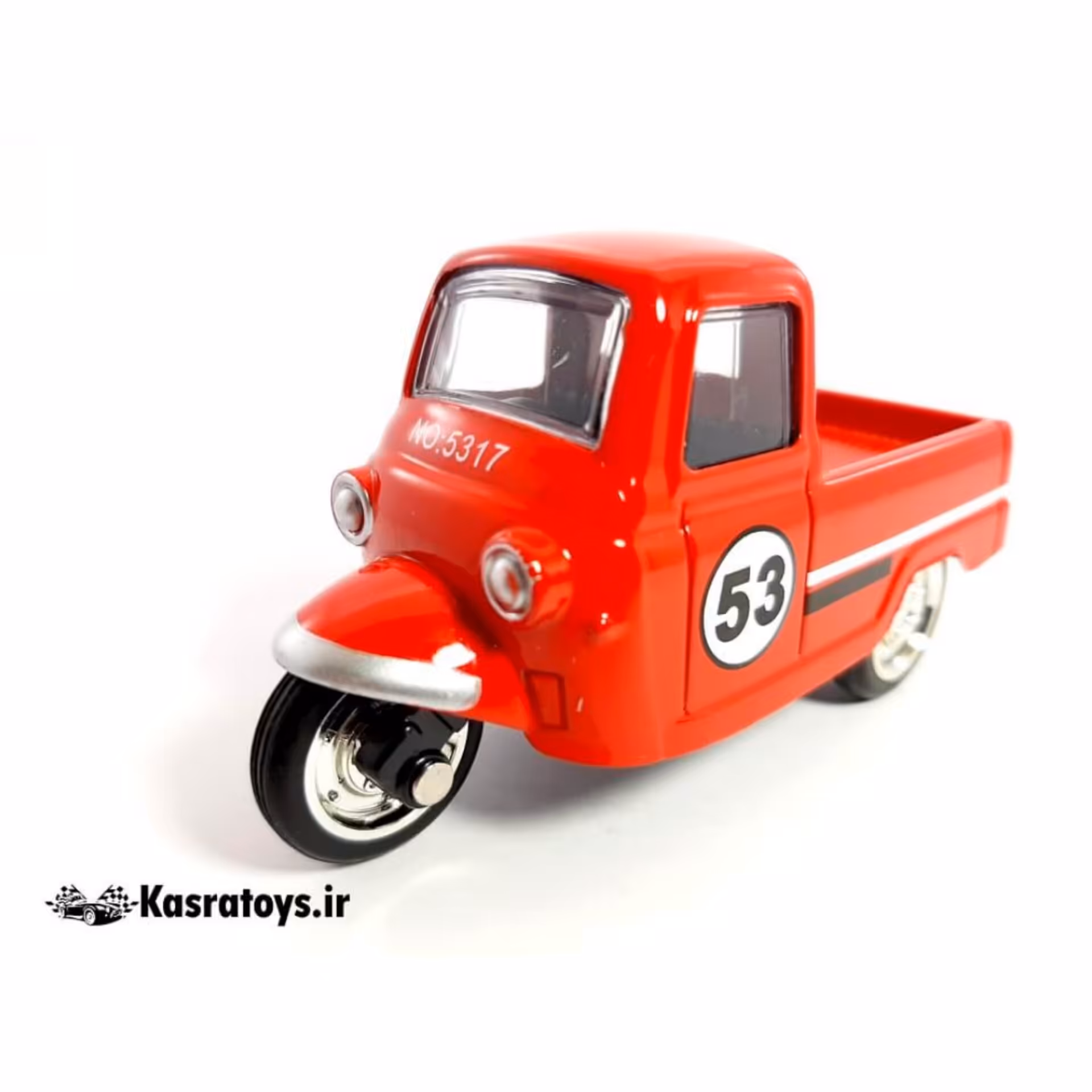 ماکت تمام فلزی سه چرخه مسابقه ای قرمز