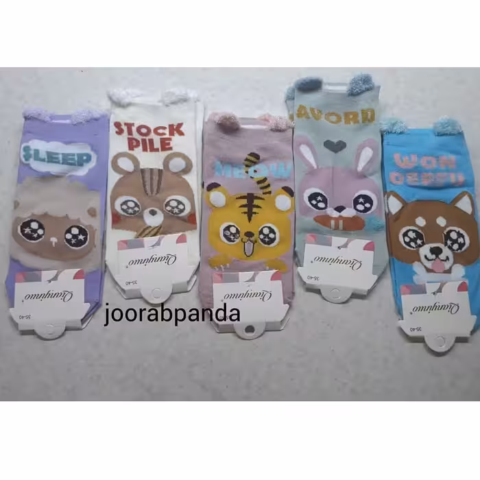 جوراب طرح حیوانات دوست داشتنی 