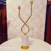 شمعدانی_ترکیب سنگ وفلز_رنگ ثابت_دارای براقیت_مناسبرشمع  های قلمی