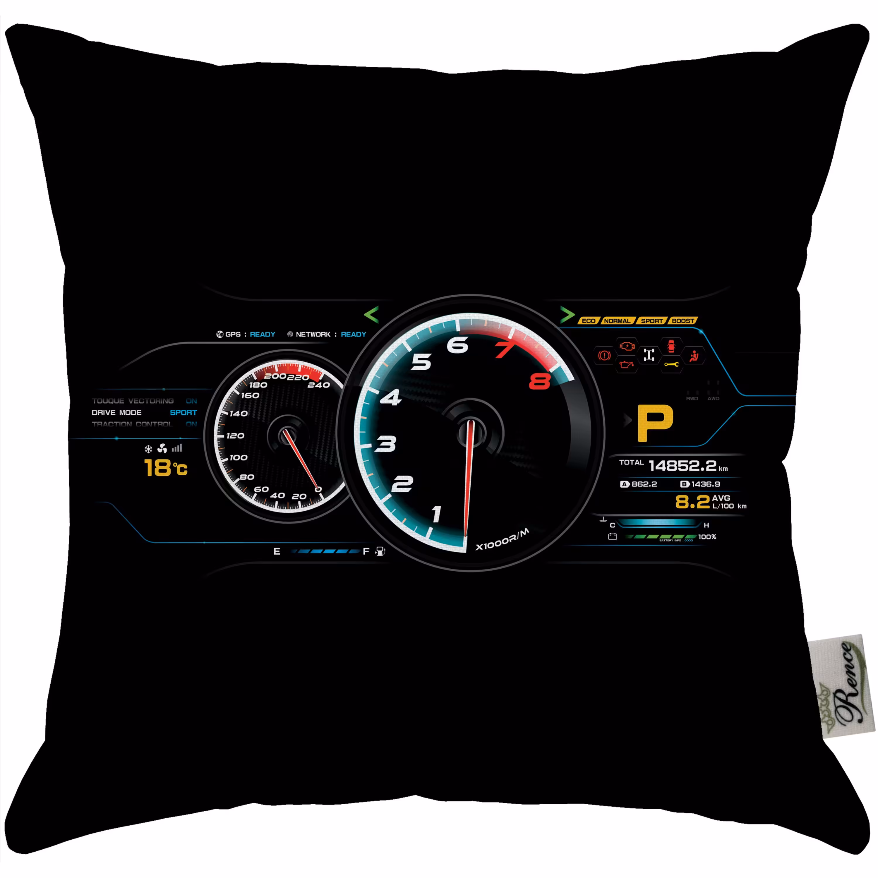 کوسن مخصوص ماشین صندلی راحتی نشیمن سایز 43 در 43 مدل S1-947 شرکت رنس