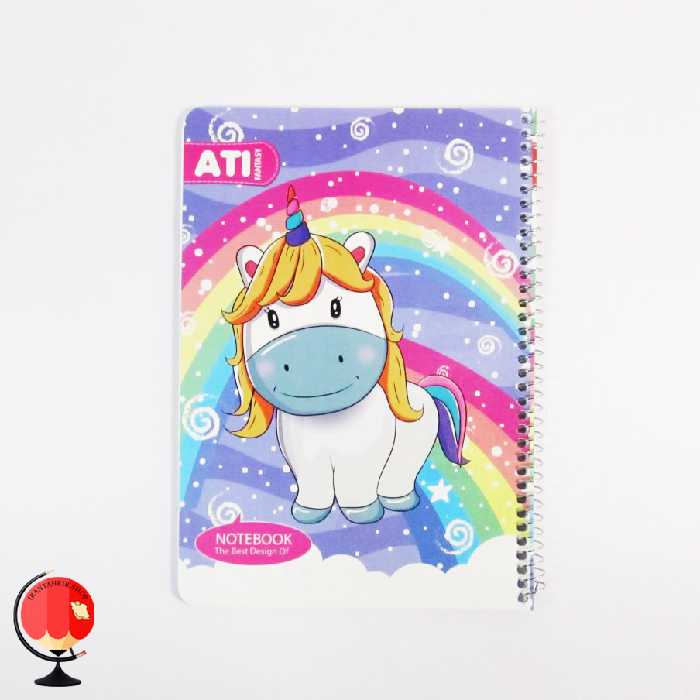 دفتر مشق 50 برگ سیمی طرح یونیکورن آتی