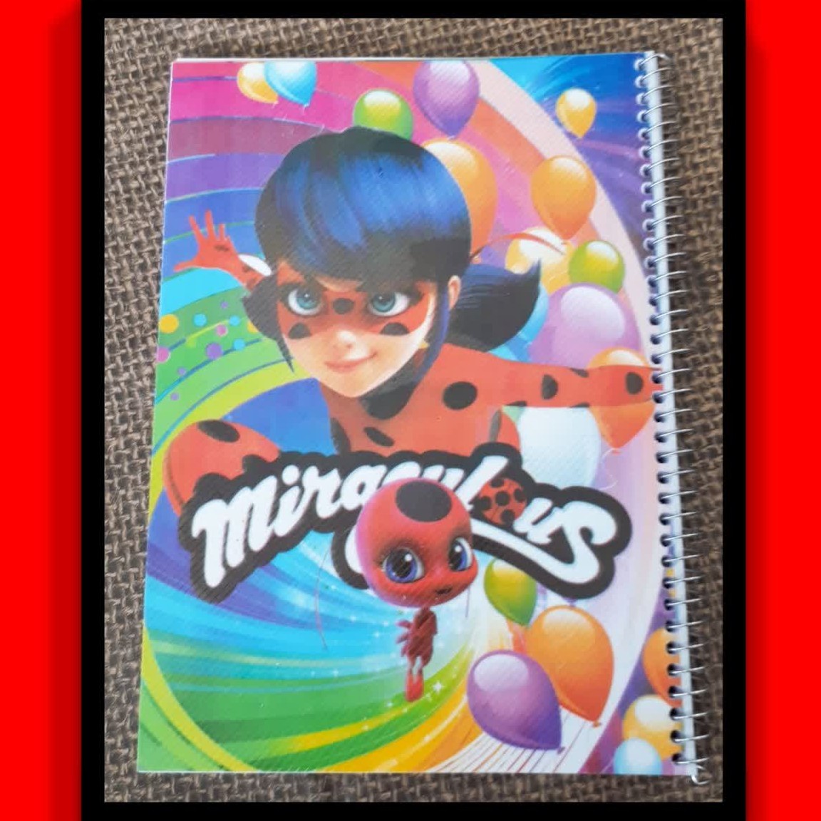 دفتر 100 برگ دختر کفشدوزکی جلد طلقی طرح کارتونی  و زیبا