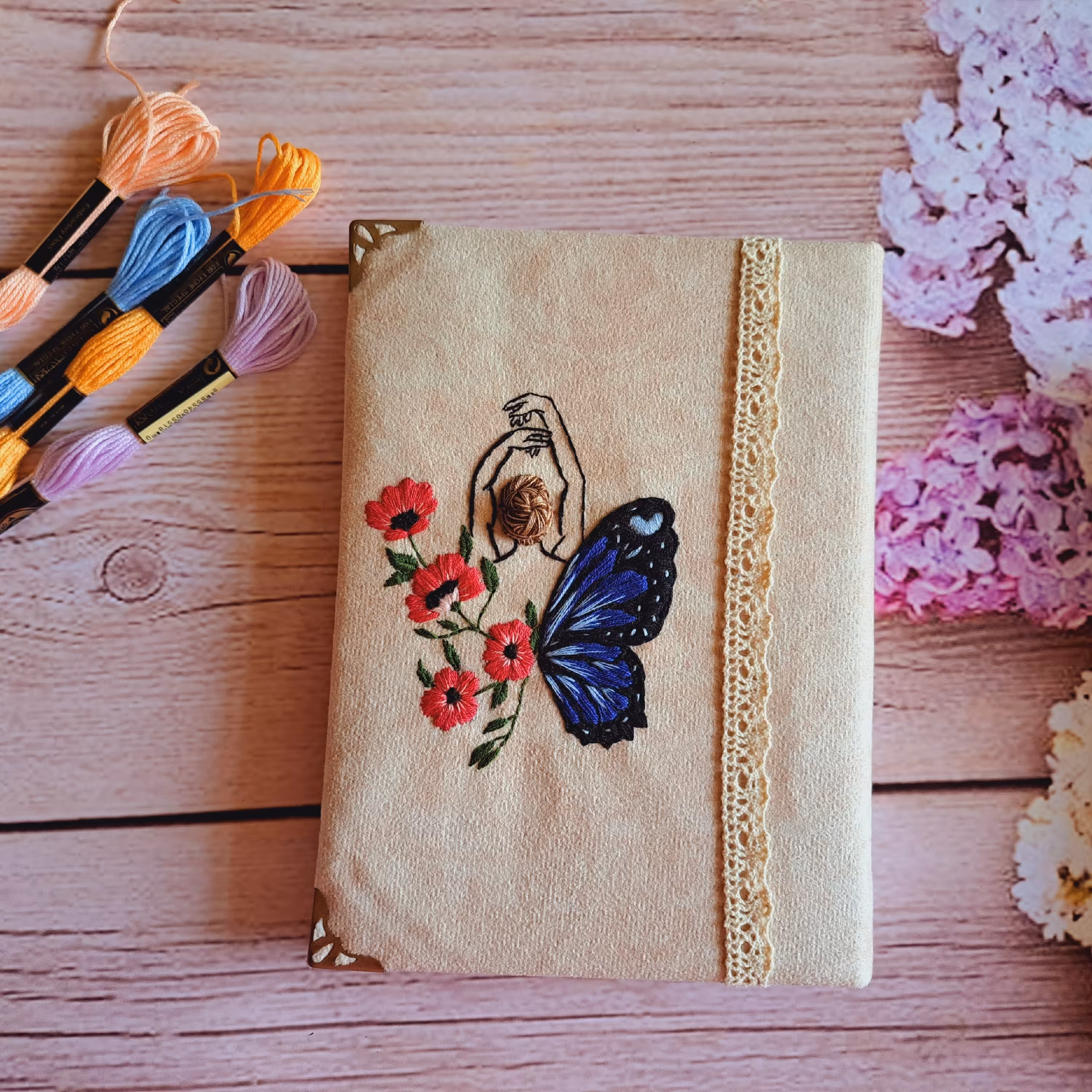 دفتر دست دوز  با طرح انتخابی