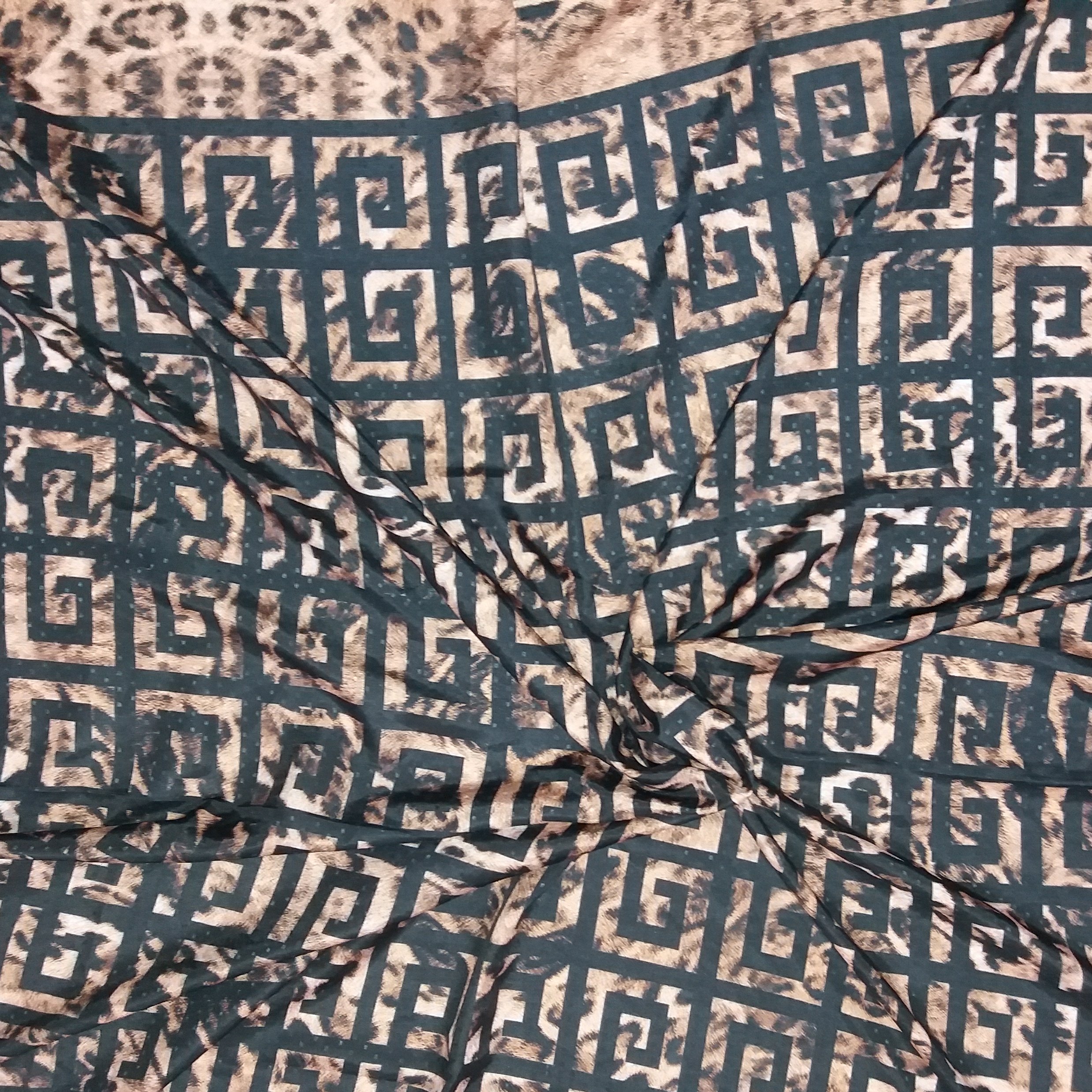 روسری نخی اعلای طرح گل و هندسه
