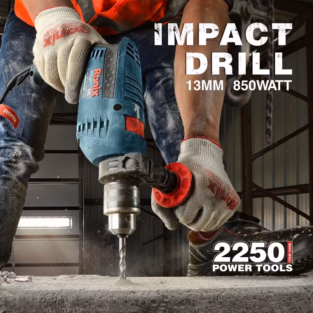 دریل گریبکسی 2250 رونیکس دریل پرقدرت مناسب مصارف صنعتی دارای حالت چکشی و چپگرد راست گرد 