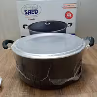 قابلمه  38 گرانیت مارک ساعد با پوشش سه لایه گرانیتی  رنگ مشکی چروک 
