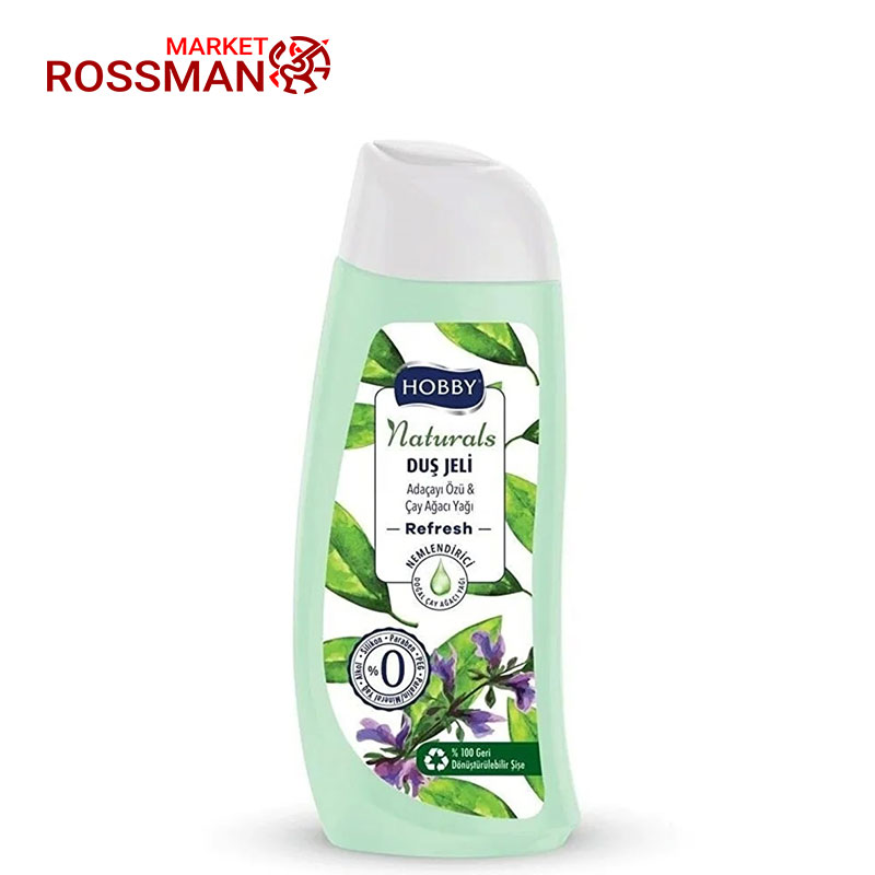 شامپو بدن هوبی Hobby مدل Naturals Refresh حجم 500 میلی لیتر