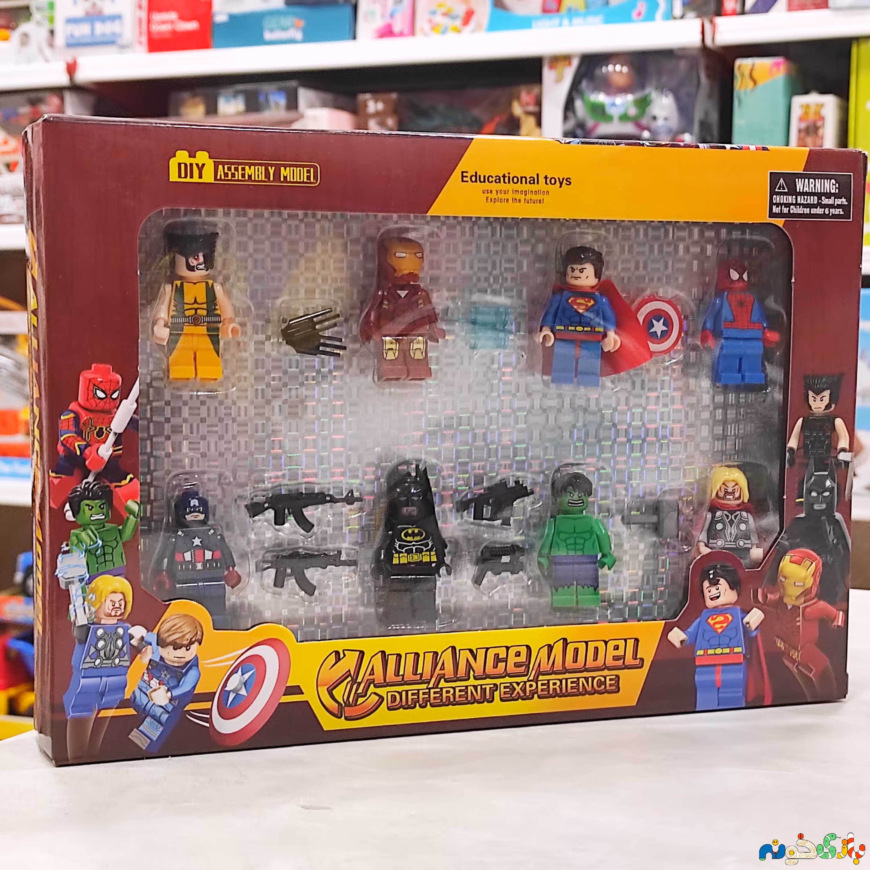 لگو 8 عددی مینی فیگور های شخصیت های مارول و دی سی به همراه سلاح وارداتی 