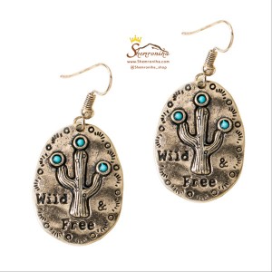 گوشواره کاکتوس آنتیک گلد EAR367G0