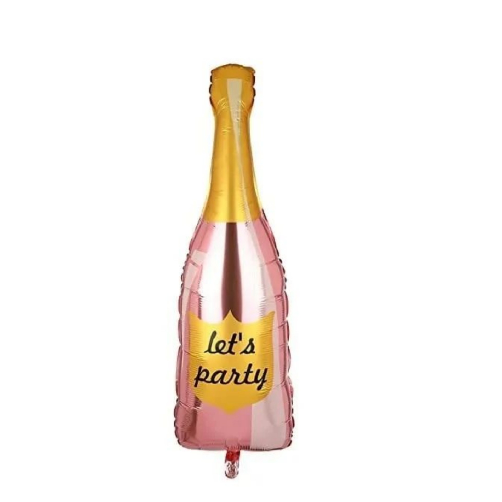 بادکنک فویلی بطری شامپاین رزگلد بزرگ lets party
