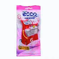 خودتراش زنانه 6 تیغ اکو مدل gold مجموعه 12 بسته ای ( ژیلت )