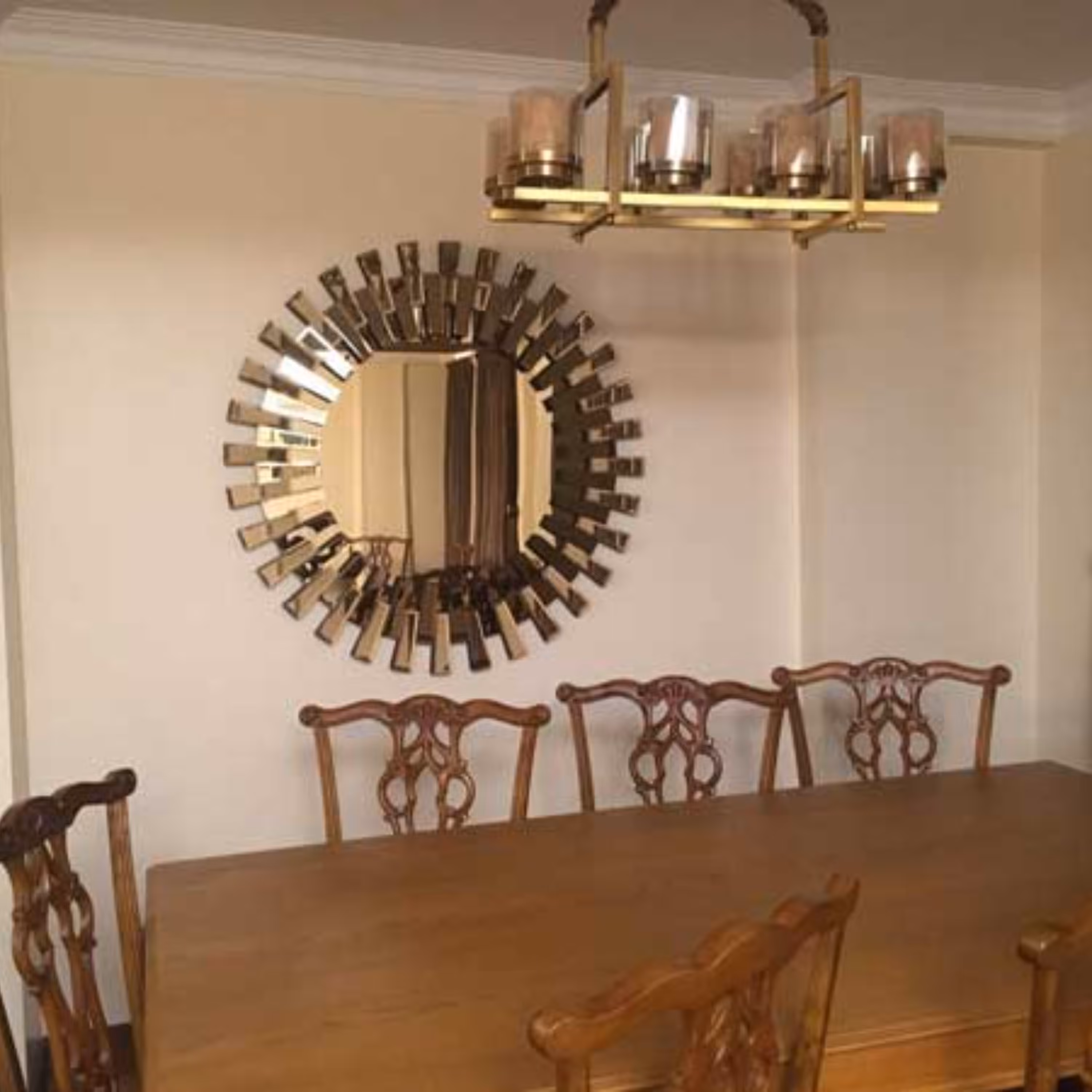 آینه دکوراتیو خورشیدی فوق العاده لوکس و زیبا در رنگ طلایی