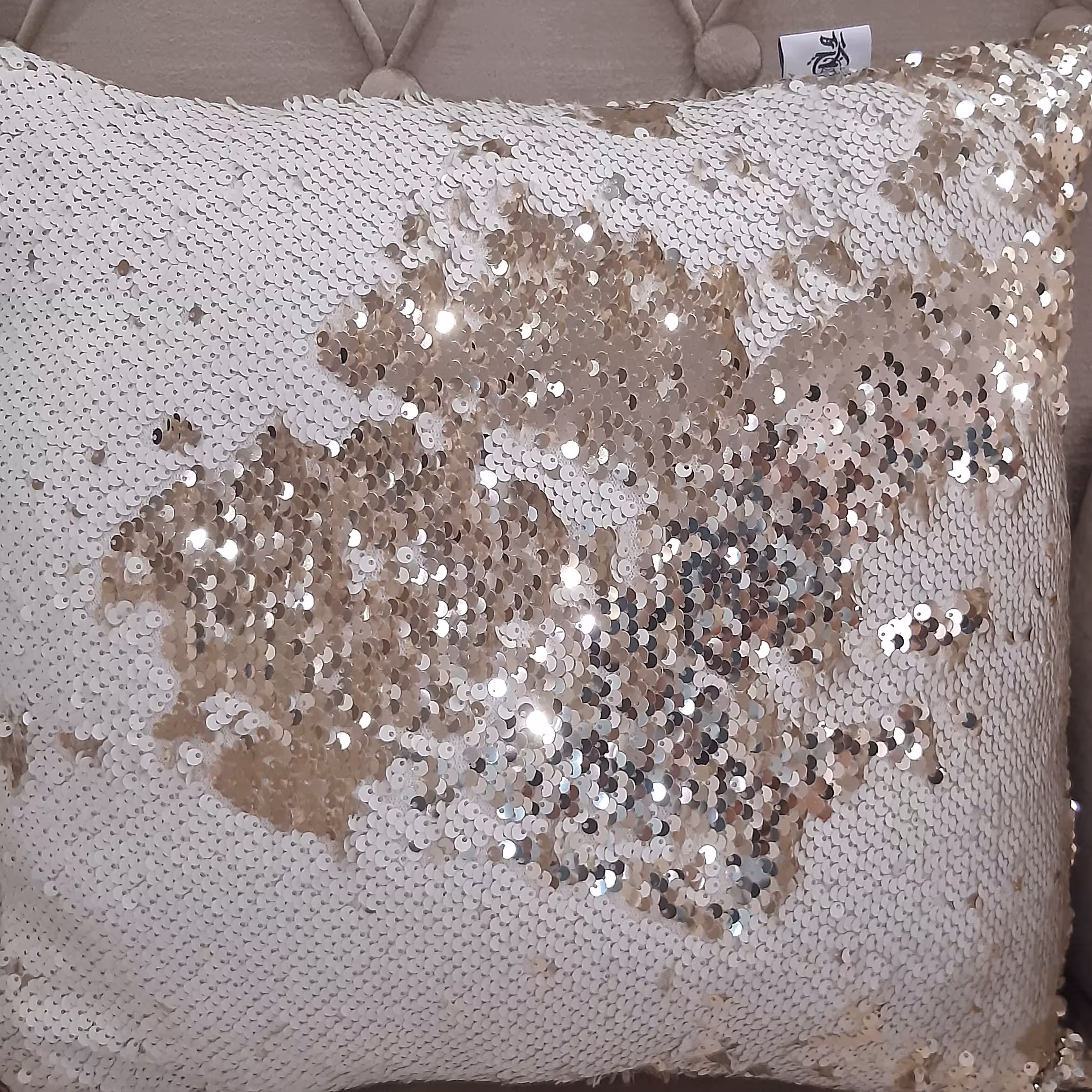 کاور کوسن پولکی دورو کرم بژ زیپ دار