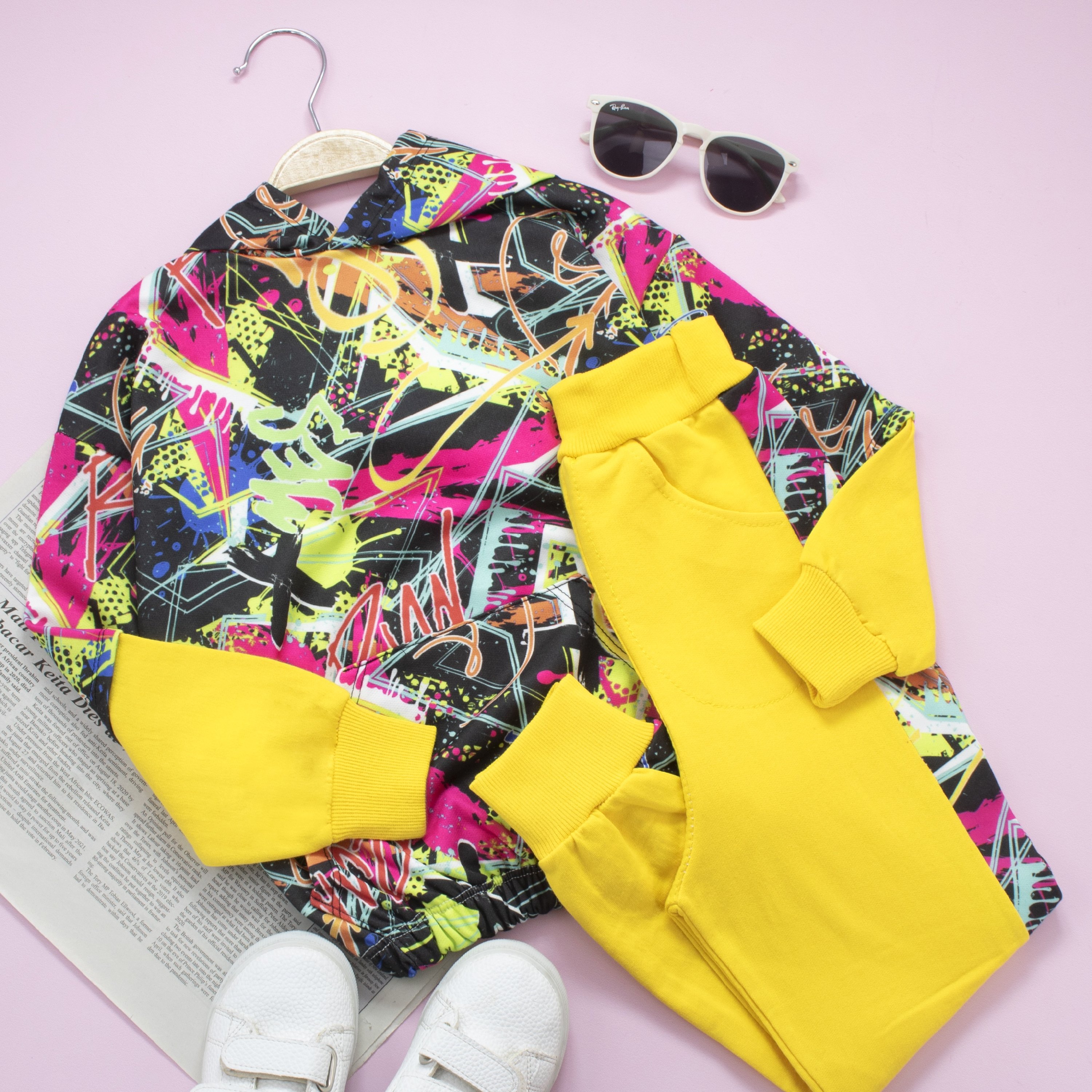 هودی شلوارآبرنگی بچگانه اسپرت