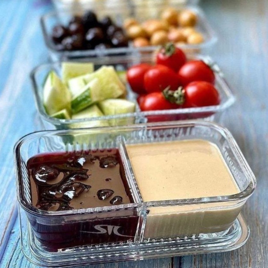 ظرف کره خوری دوقسمته درب دار