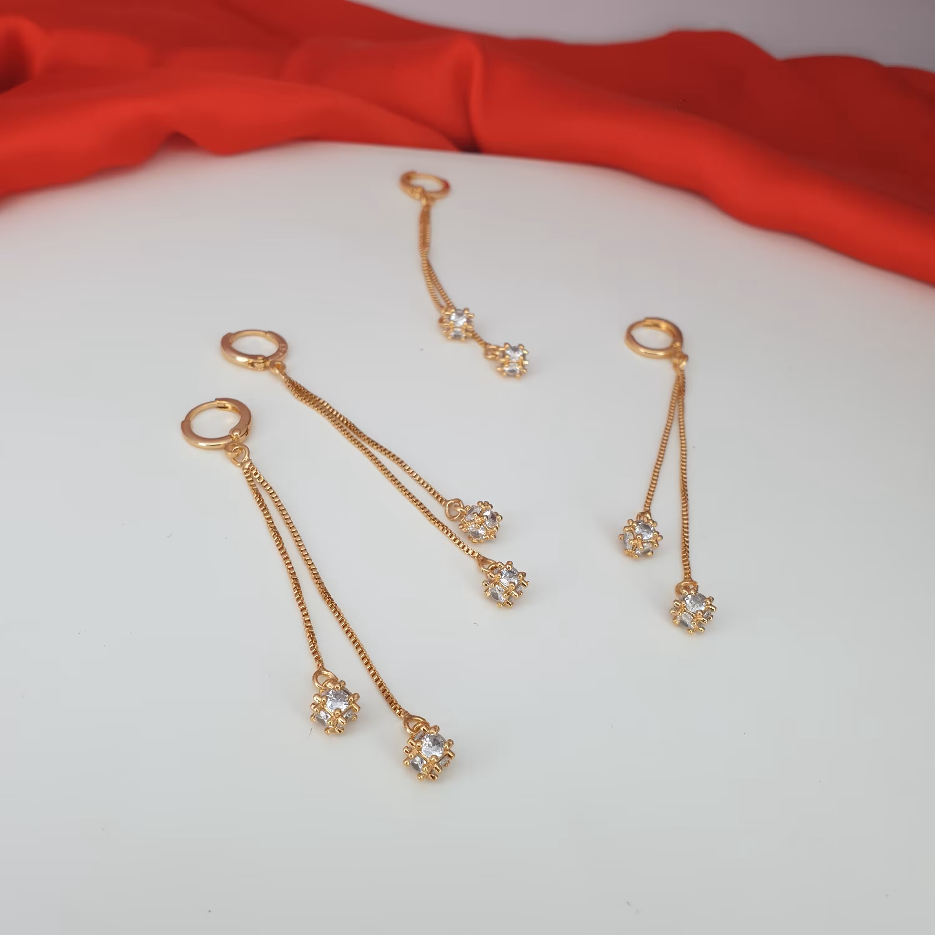 بدلیجات گوشواره بلند آویزدار رنگ ثابت ysx