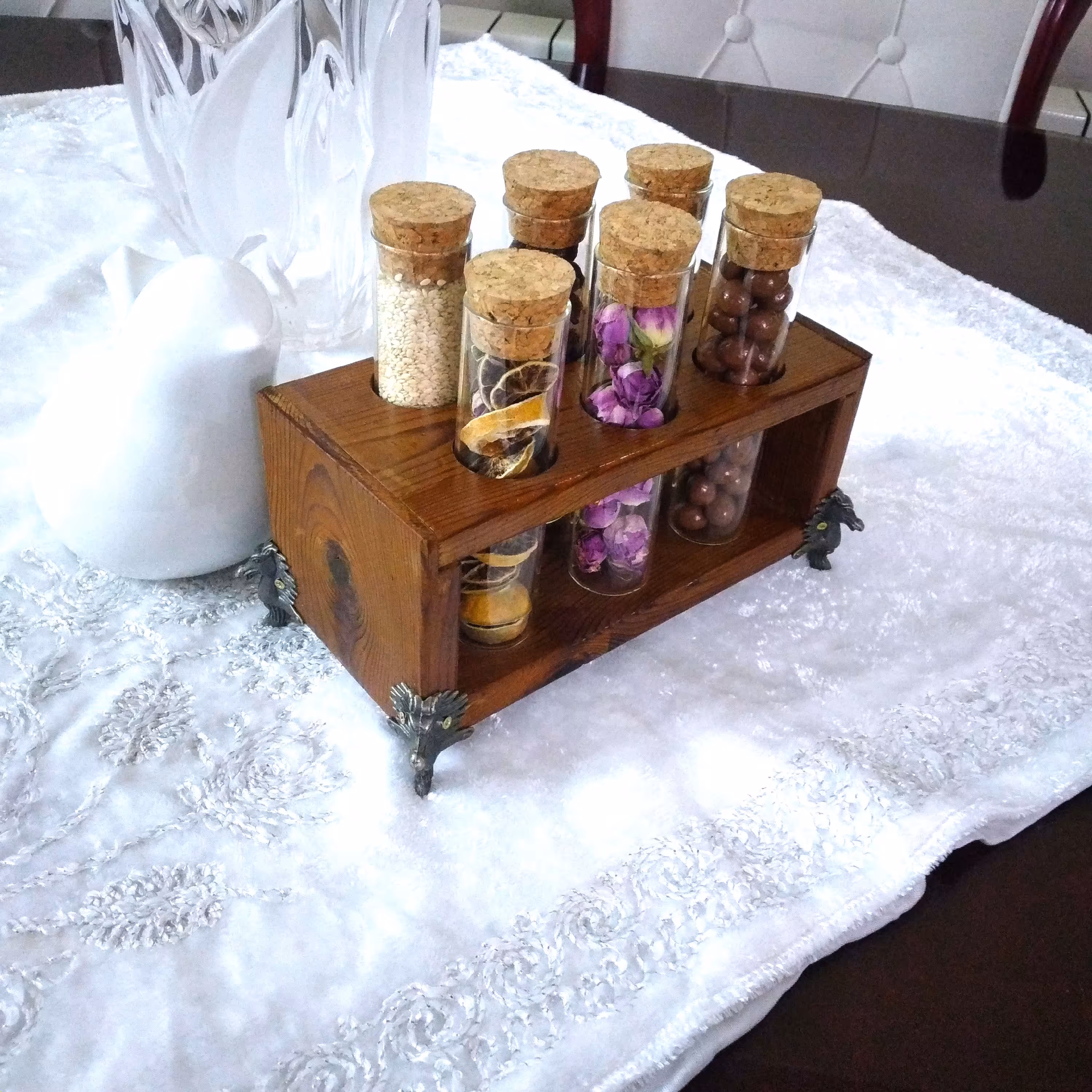 جاادویه چوبی 6 تایی پایه دار