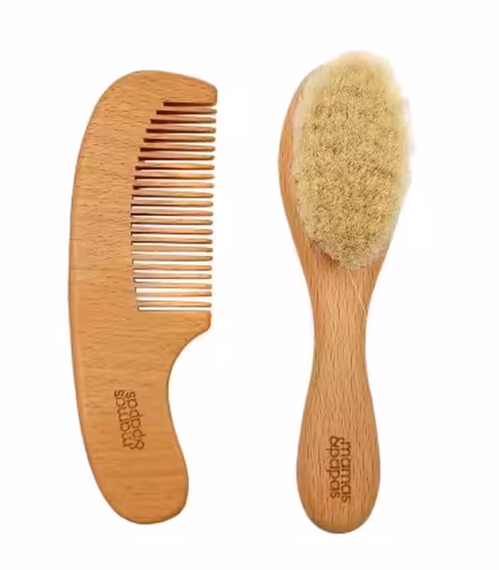 ست شانه و برس چوبی نوزاد ماماس پاپاس MAMAS &amp; PAPAS