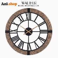 ساعت دیواری قطر 80 ترکیب چوب و فلز M_8073_Wooden_GR