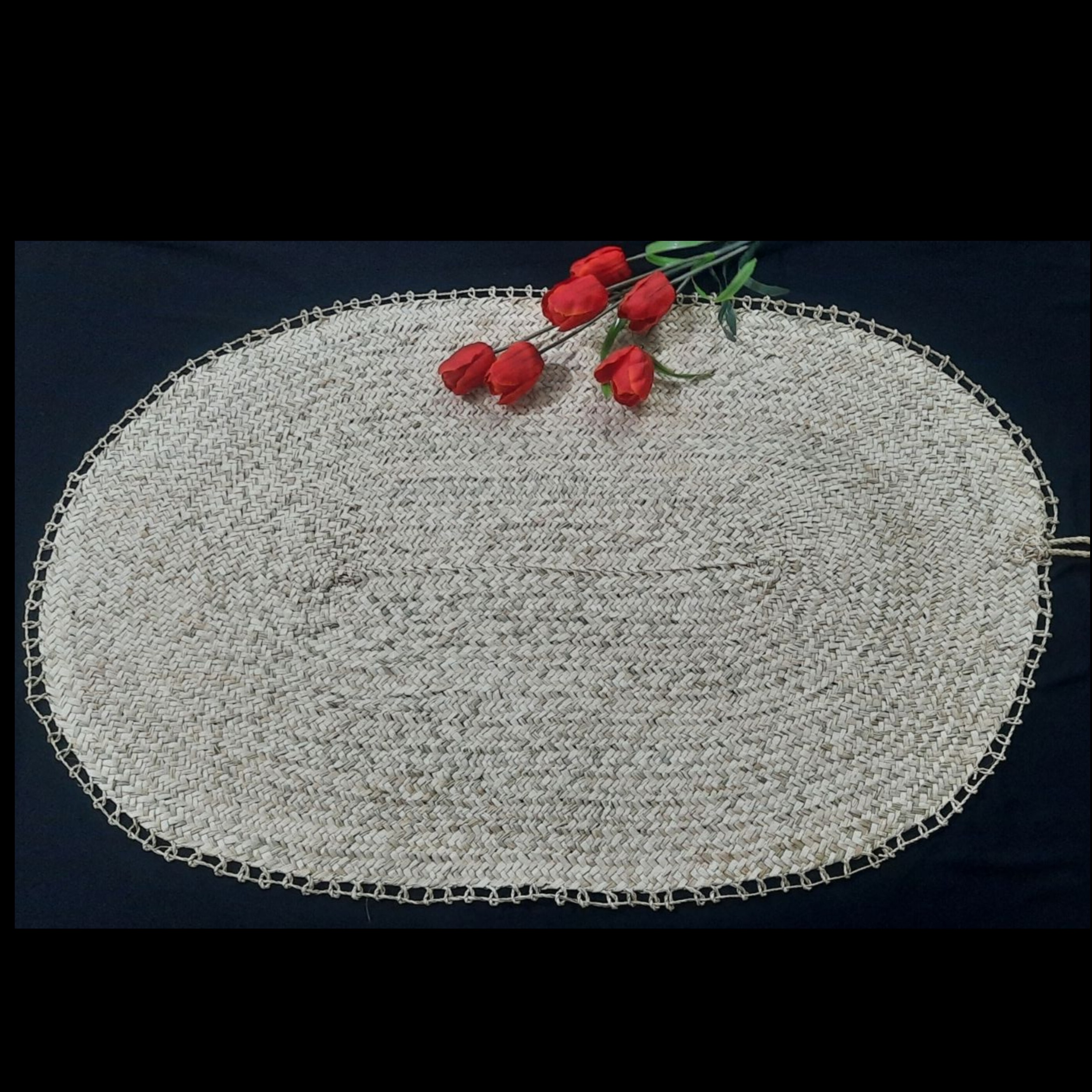 سفره رومیزی حصیری بافت ساده لبه رشته حصیری 4تا 6نفره قابل اجرا درهرسایزی بسفارش شما