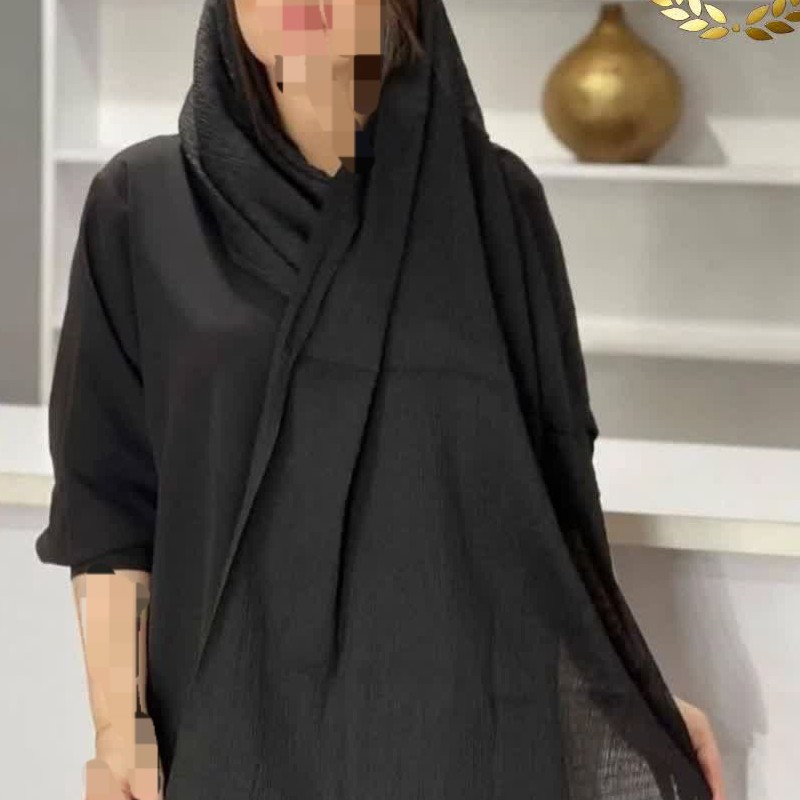 شال نخی پفکی مشکی