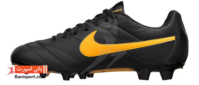کفش فوتبال مشکی نارنجی Nike tiempo