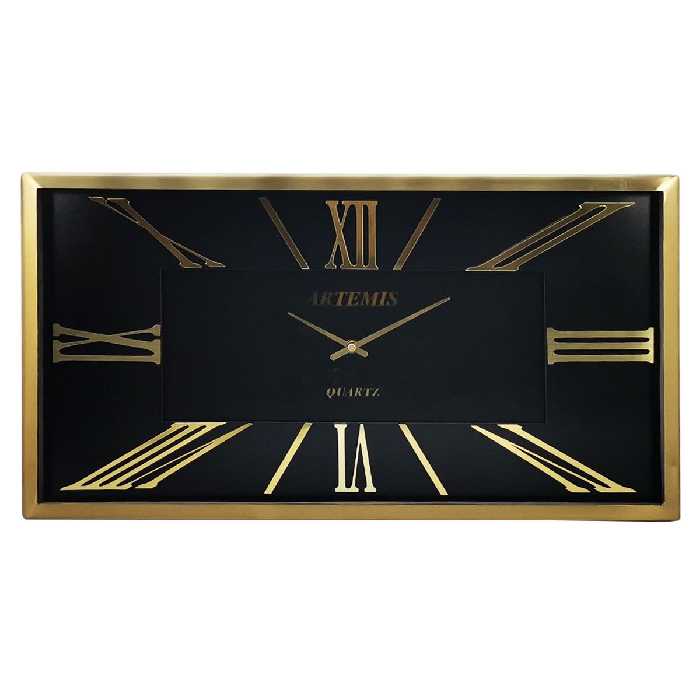 ساعت دیواری آرتمیس مدل 2027 گلد(طلایی) صفحه مشکی
