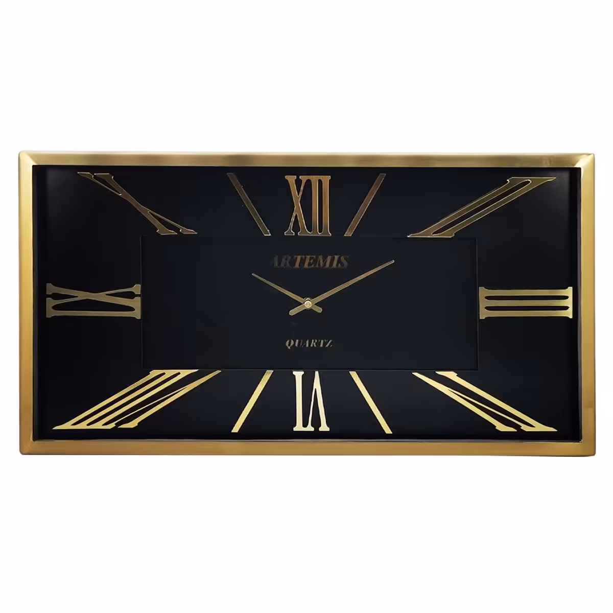 ساعت دیواری آرتمیس مدل 2027 گلد(طلایی) صفحه مشکی