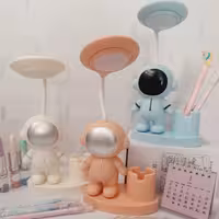 چراغ مطالعه فضانورد سه کاره تراش دار جامدادی دار و چراغ مطالعه