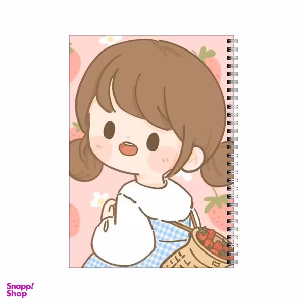 دفتر مشق 100 برگ بامبیلیپ طرح دختر توت فرنگی کد 8502696