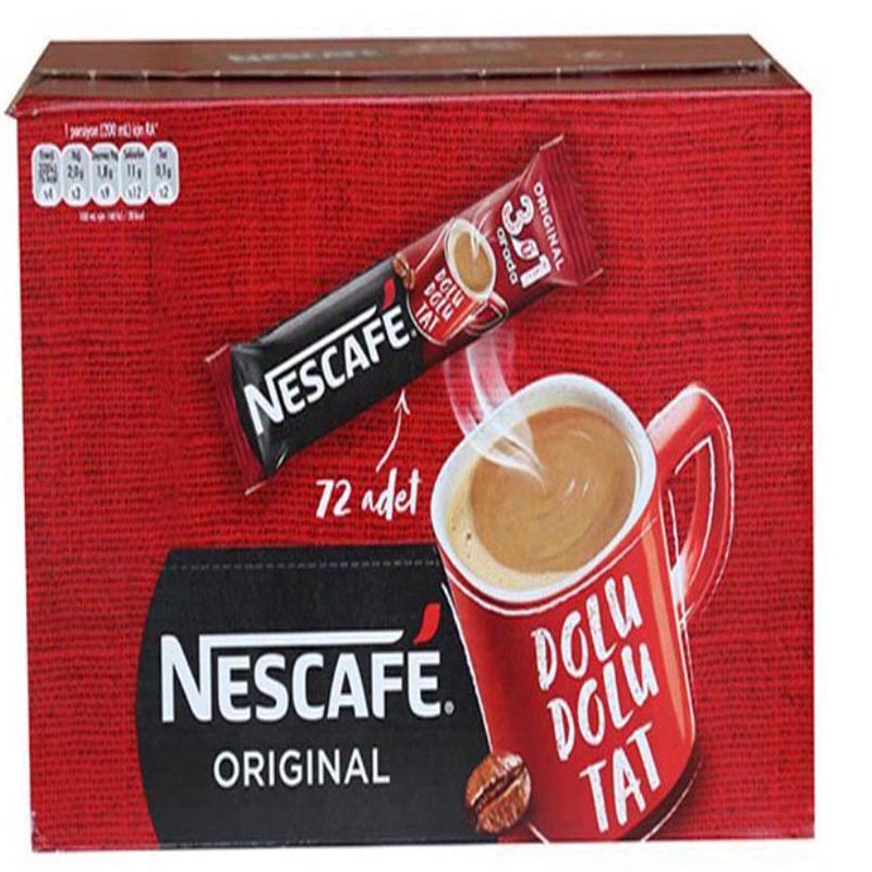 قهوه فوری بسته 72 عددی 3 در 1 نسکافه اورجینال Nescafe orginal