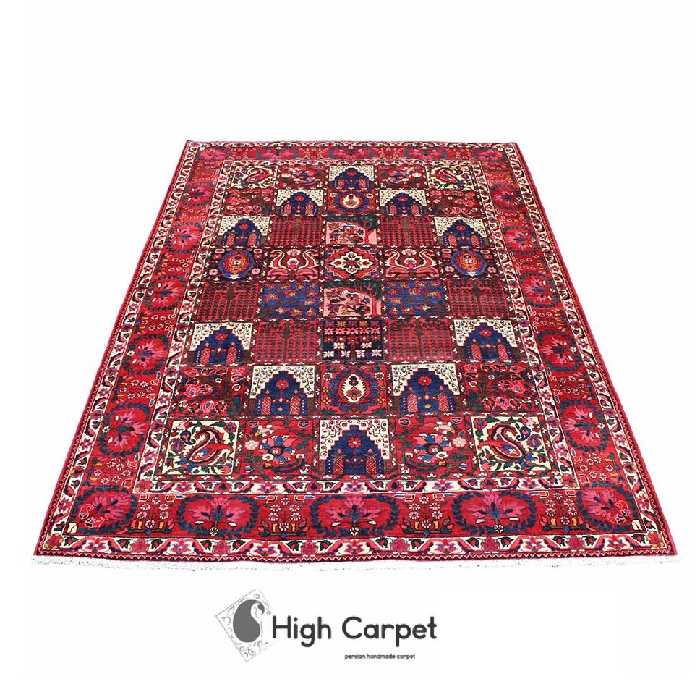 فرش دستبافت عشایری بختیار خشتی اجری رنگ کد 0656