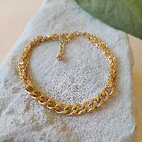 دستبند کارتیر و زنجیر  رنگ ثابت