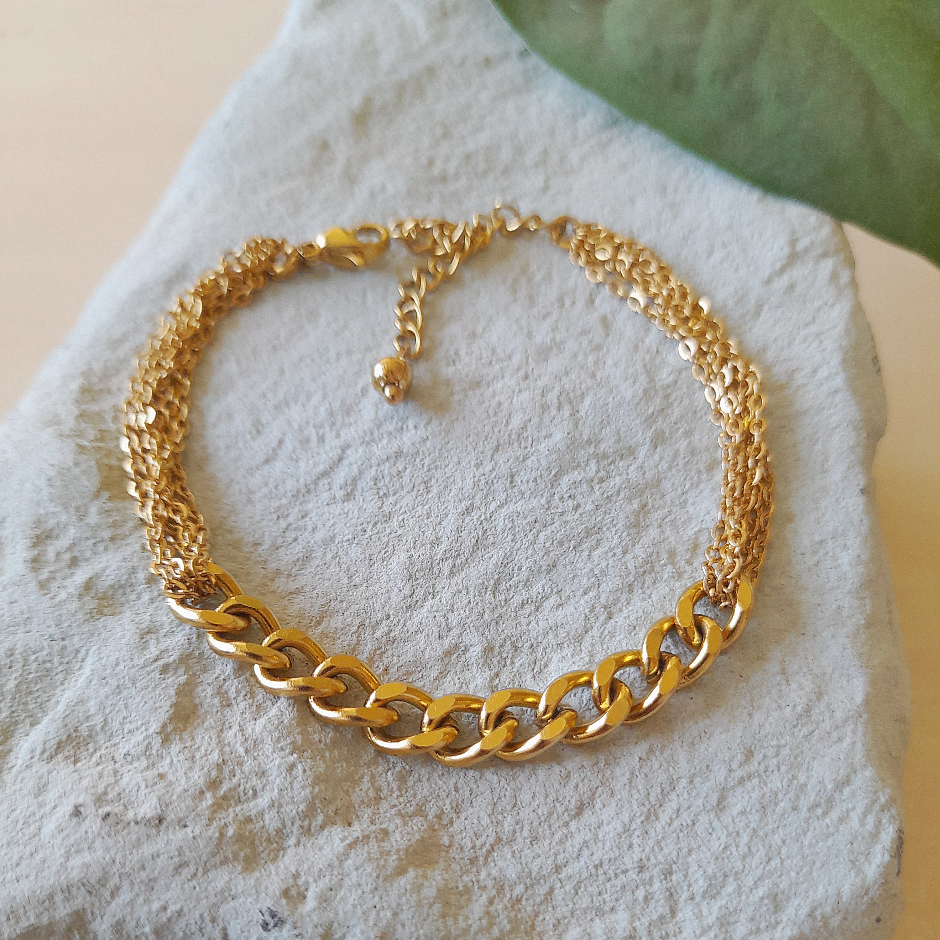 دستبند کارتیر و زنجیر  رنگ ثابت