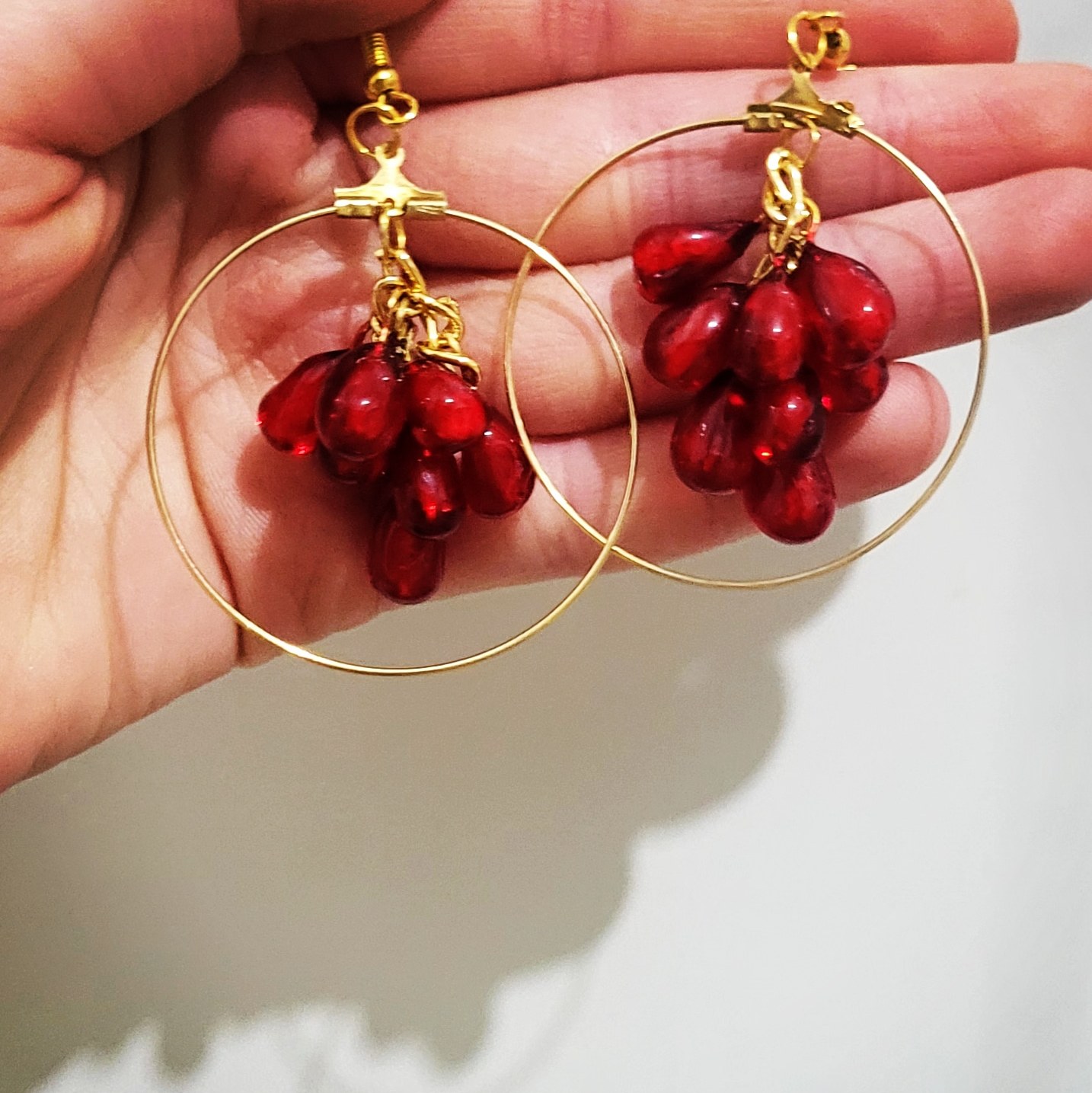 گوشواره حلقه ای انار