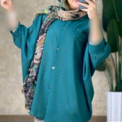 پانچو زنانه حریر مانتو پانچو زنانه جنس حریر میله ای اعلا مدل پانچ