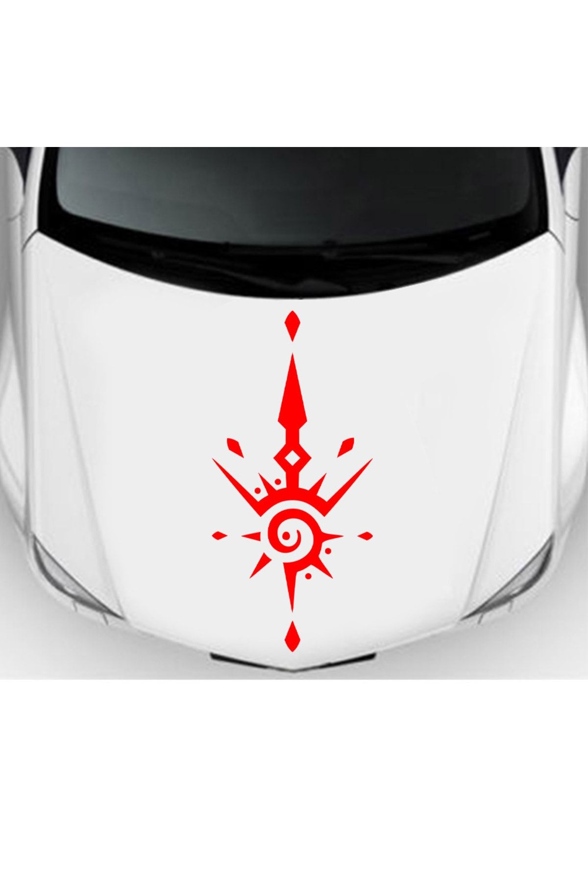 برچسب آرم و نوار شبرنگ قرمز 95 200 سانتی متر هود قبیله اتومبیل بدن ماشین Melek Pazarı