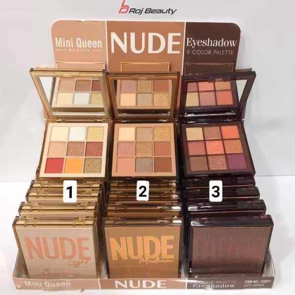 پالت سایه 9رنگ نوت الماسی بیوتی در سه شماره NUDE LIGHT