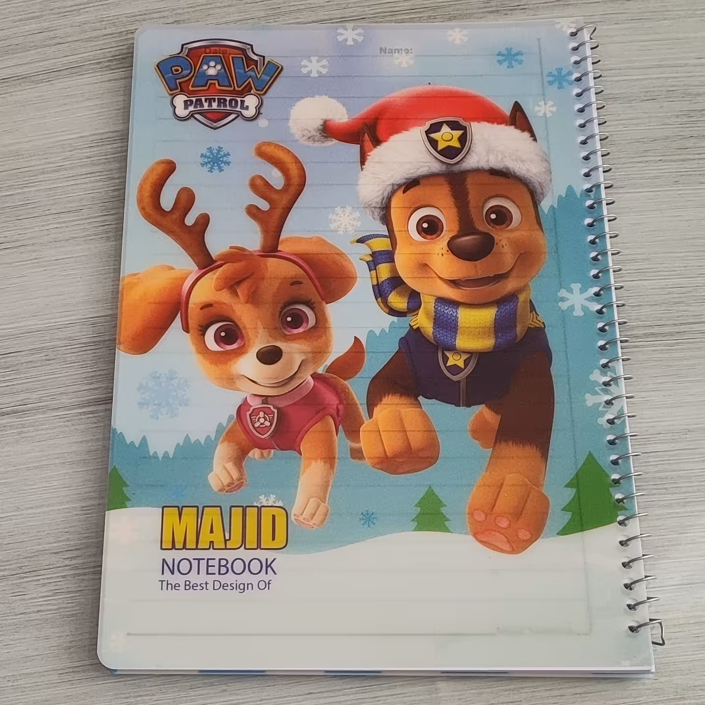 دفتر فنری 50 برگ (رنگ خطوط مشکی)