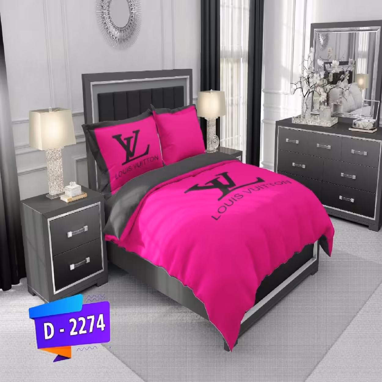 سرویس روتختی لمان کد 2274 دونفره 6 تکه