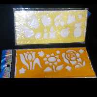 خط کش دو قلو طرح میوه  و گل