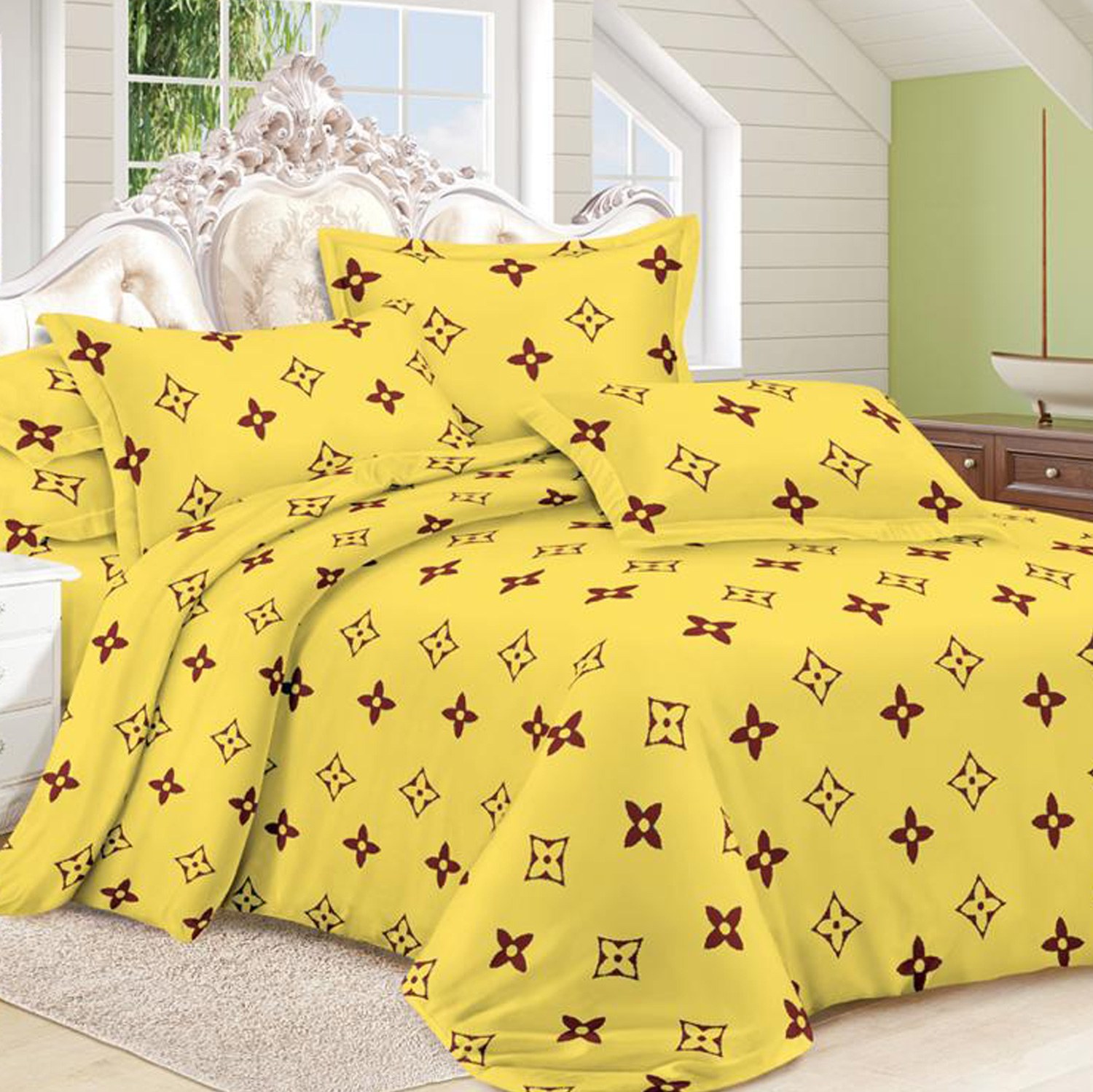 سرویس روتختی مدل الماس  دو نفره 6 تکه