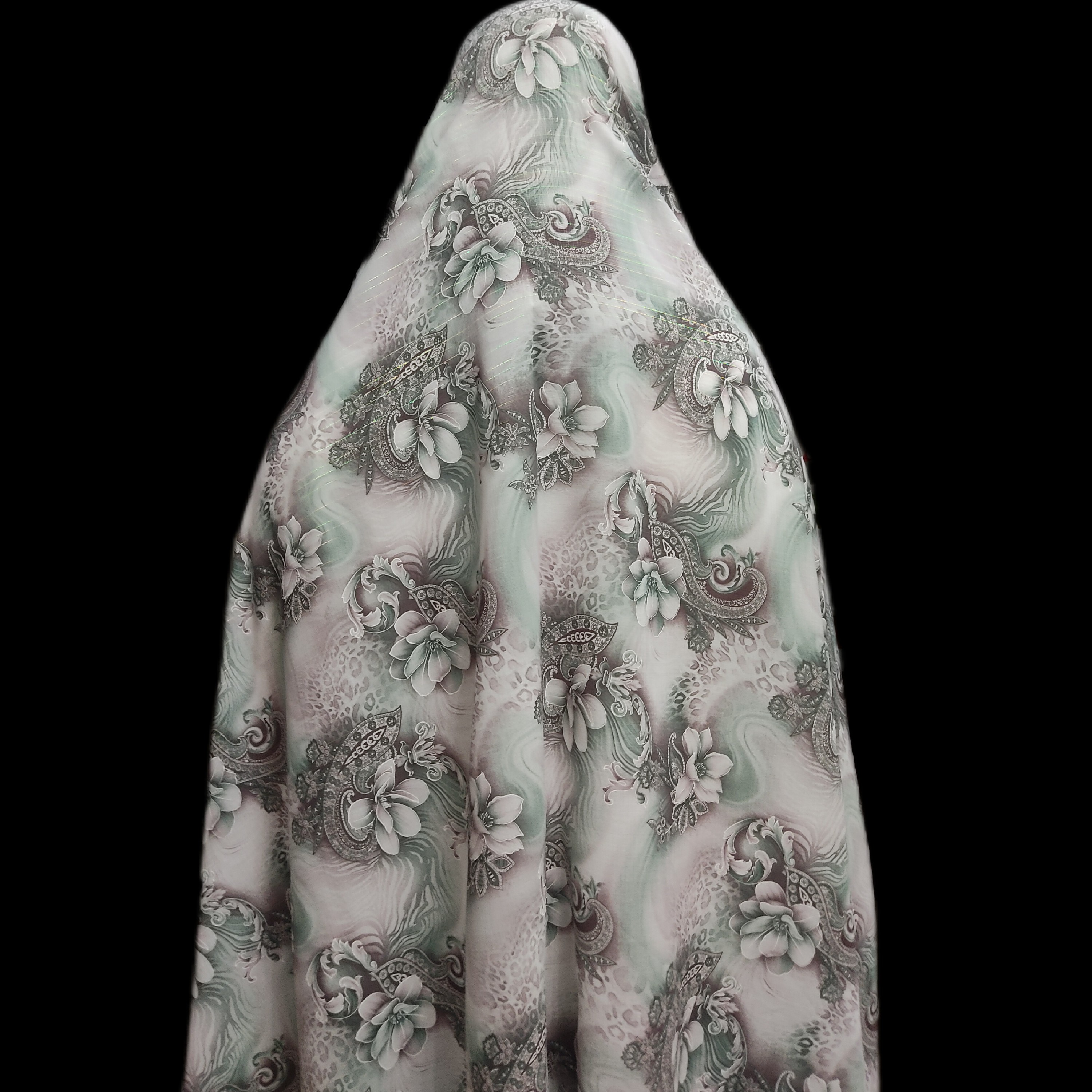 چادر زنانه حریر کرپ لمه دار