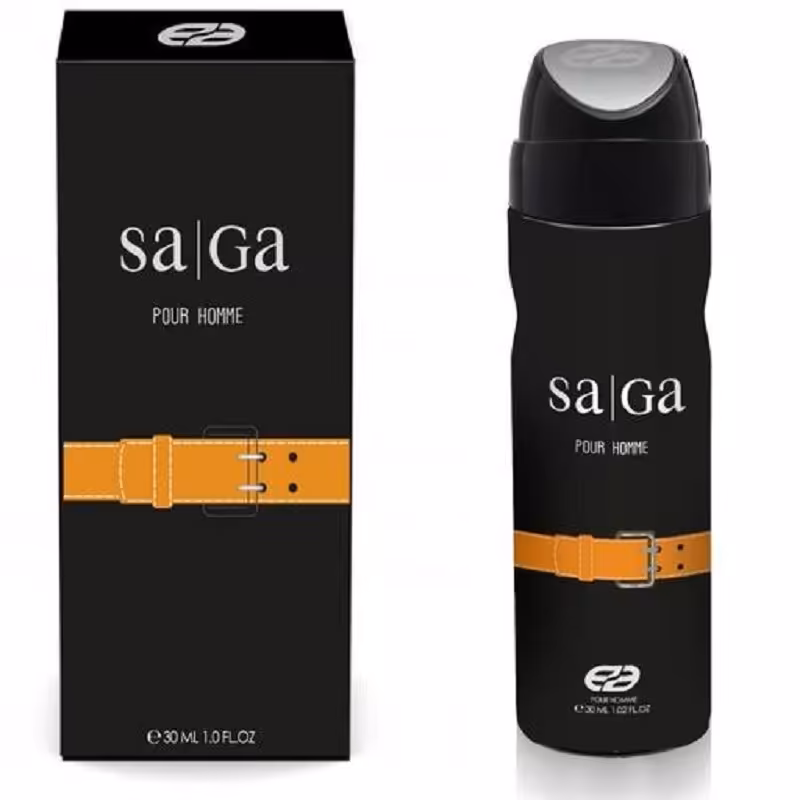 ادکلن ساگا مشکی مردانه اورجینال شرکت EMADARA با حجم 30 میل