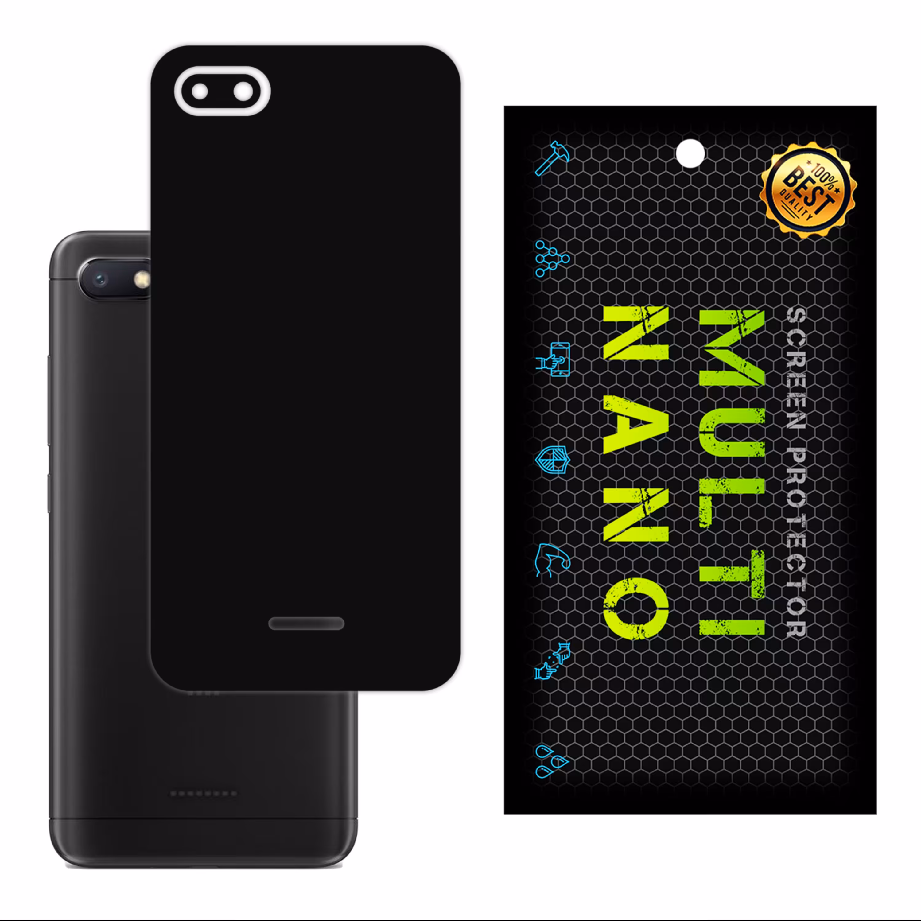 برچسب پوششی MultiNano مدل X-F1M-Black برای پشت  موبایل شیامی Redmi 6A