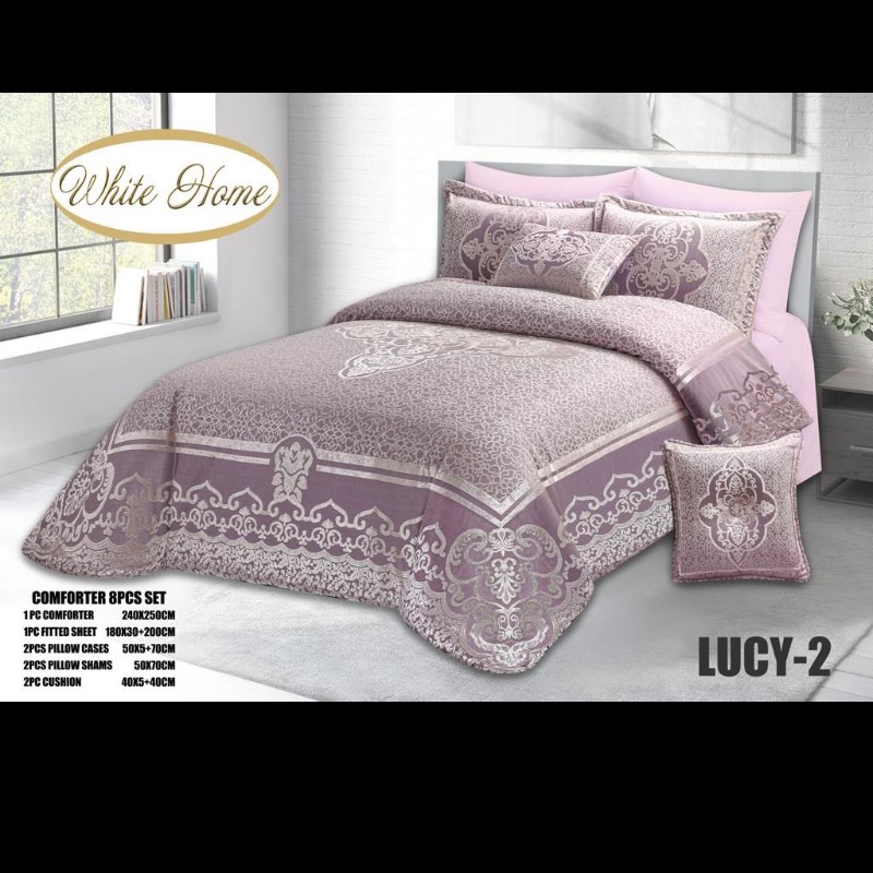 روتختی مخمل پنلی ترک درجه یک برند وایت هوم طرح لوسی یاسی