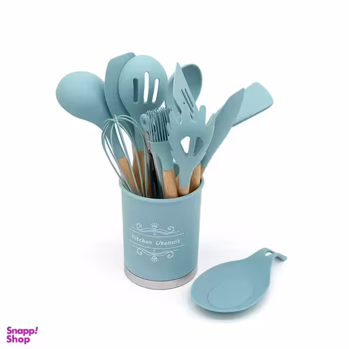 سرویس کفگیر و ملاقه 12 پارچه به همراه سطل کد 012