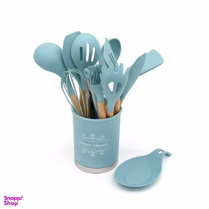 سرویس کفگیر و ملاقه 12 پارچه به همراه سطل کد 012