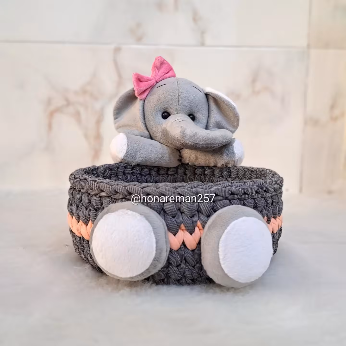 سبد نظم دهنده تریکویی مدل خرس